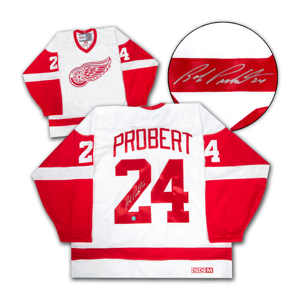 Bob Probert Autographed Detroit Red Wings Jersey (deceased) - NHL Auctions