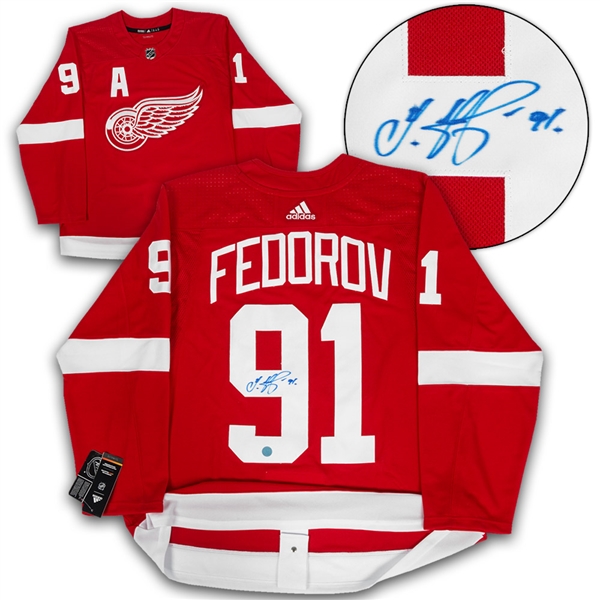 Sergei Fedorov autographed Jersey (Detroit Red Wings)