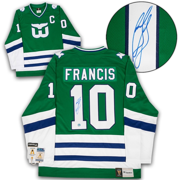 Ron Francis Hartford Whalers Autographed Fanatics Vintage Hockey Jersey