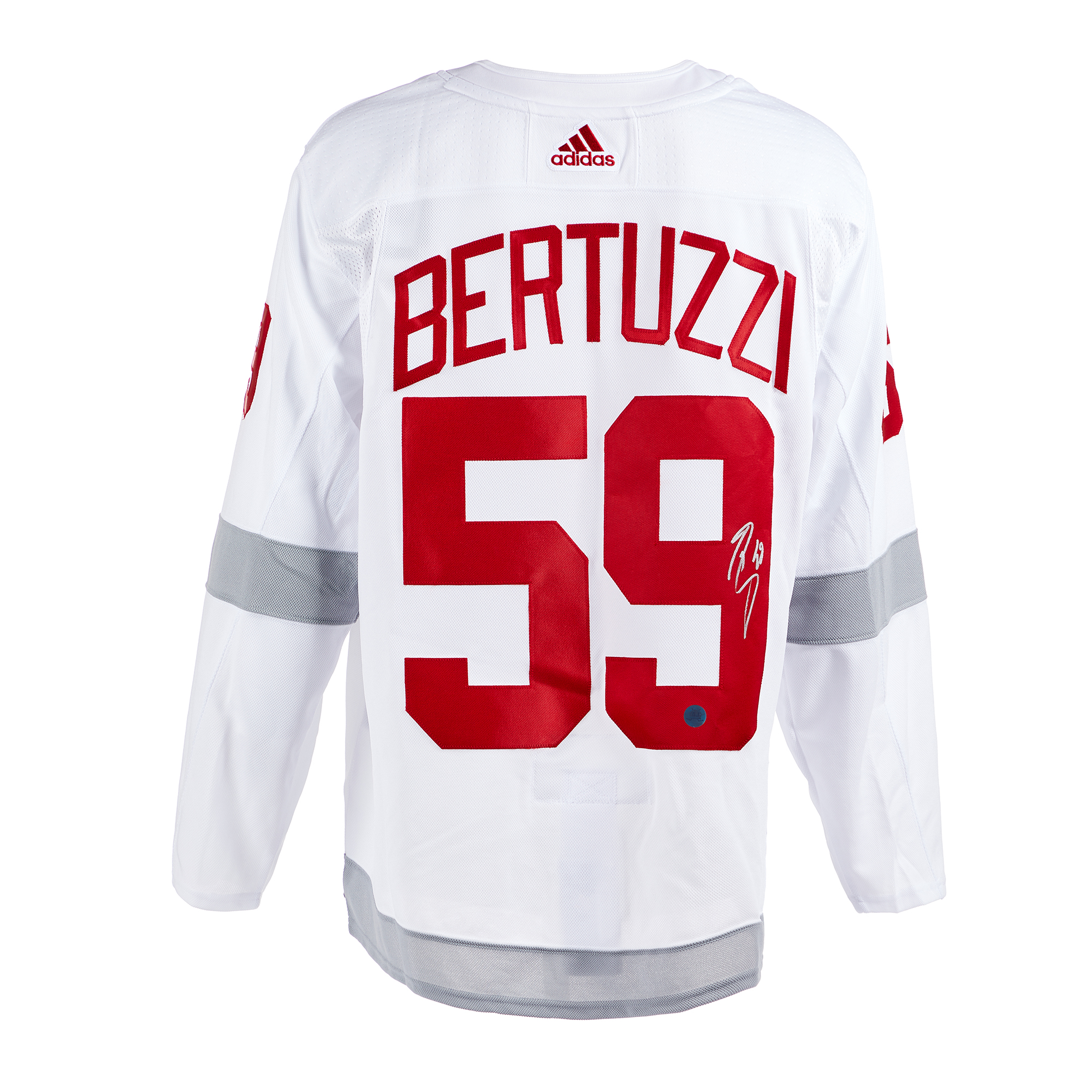 TYLER BERTUZZI Signed Detroit Red Wings Red Reebok Jersey - NHL Auctions