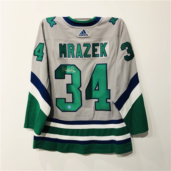 Petr Mrazek Carolina Hurricanes Signed Reverse Retro Adidas Jersey