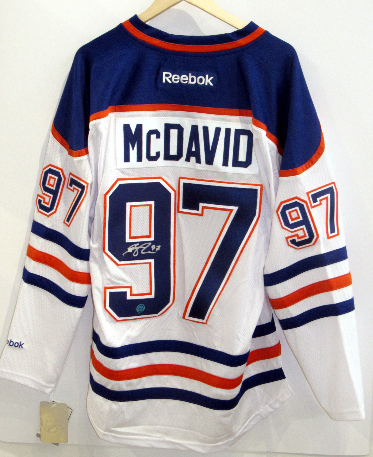 Connor McDavid Edmonton Oilers Signed Reebok Premier Draft Day Jersey with  *1st Pick 2015* Note - NHL Auctions