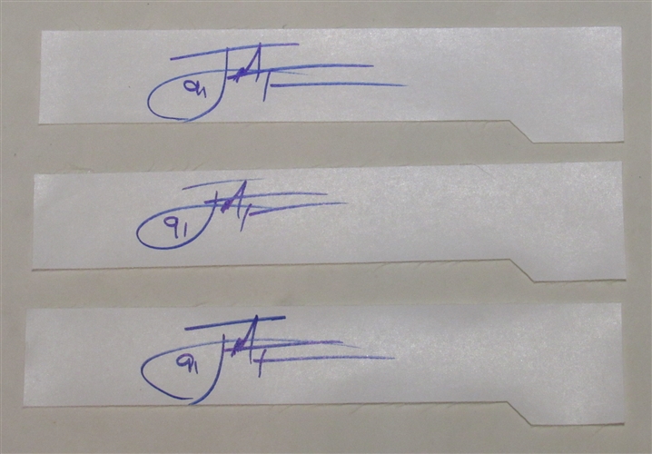John Tavares Signed Lot of 3 Toronto Maple Leafs White Jersey Numbers (Flawed - Signed on Reverse Side)