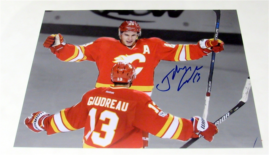 Johnny Gaudreau Autographed Calgary Flames 11x14 Spotlight Photo