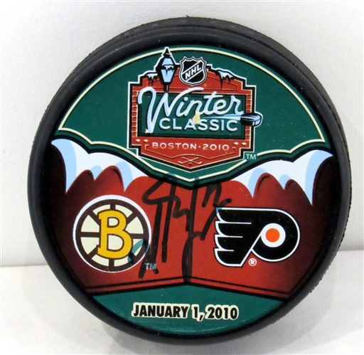 Milan Lucic Autographed 2010 Winter Classic Hockey Puck