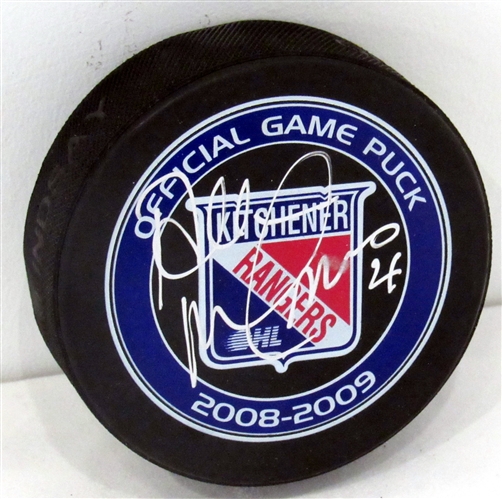 Al Macinnis Kitchener Rangers Signed Official OHL Game Puck (Flawed)