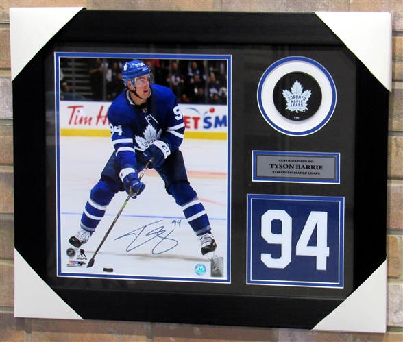 Tyson Barrie Toronto Maple Leafs Signed 20x24 Number Frame (Flawed)