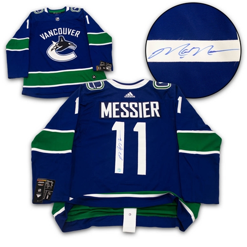 Mark Messier Vancouver Canucks Autographed Adidas Jersey