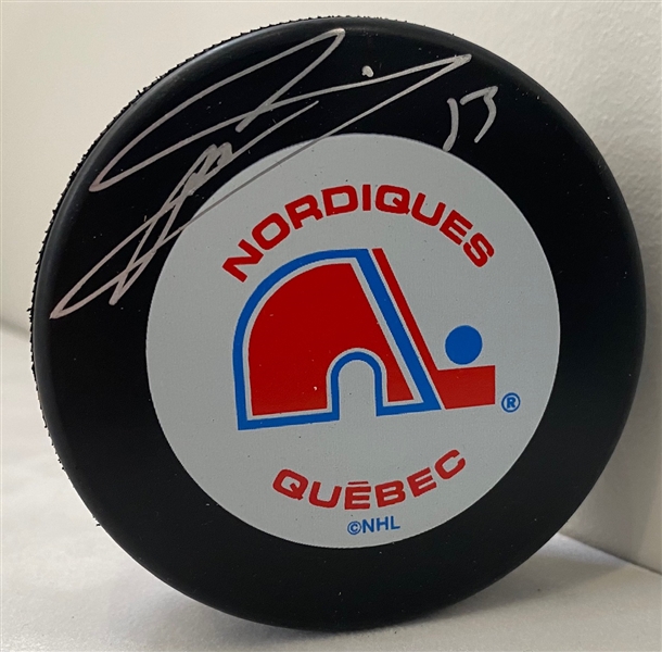 Mats Sundin Quebec Nordiques Autographed Hockey Puck