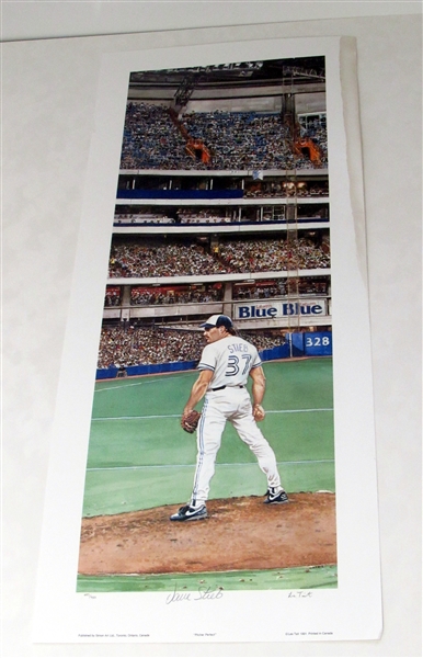 Dave Stieb Toronto Blue Jays Signed Les Tait "Pitcher Perfect" Litho 653/950 (Flawed)