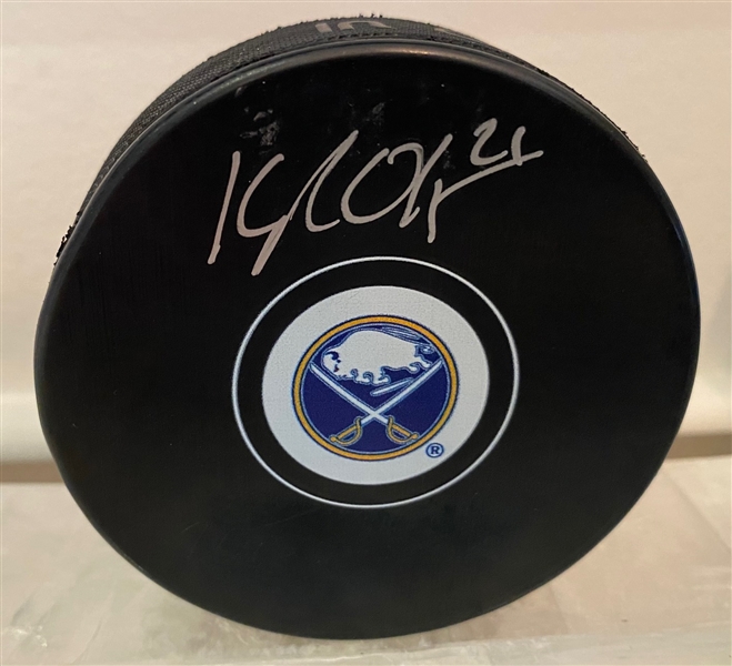 Kyle Okposo Autographed Buffalo Sabres Hockey Puck(Flawed)
