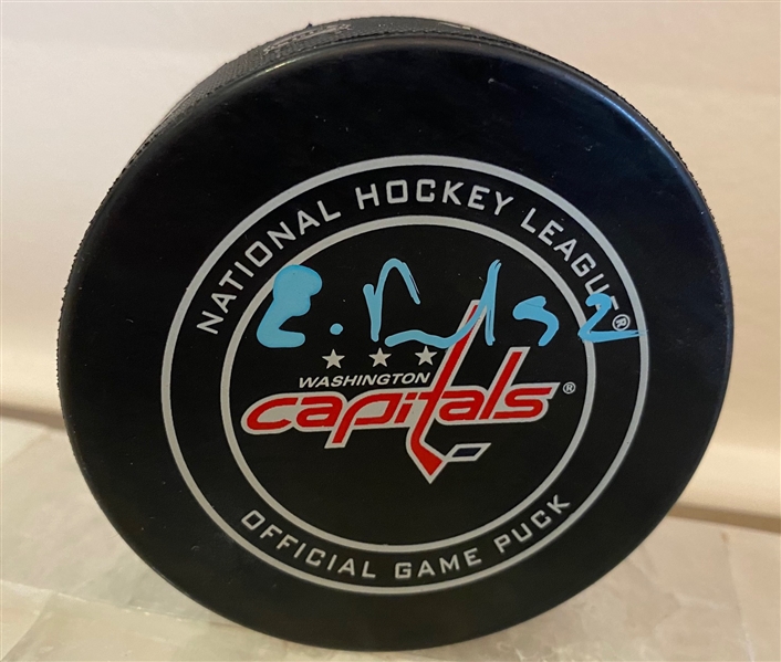 Evgeny Kuznetsov Washington Capitals Signed Official Game Puck (Flawed)