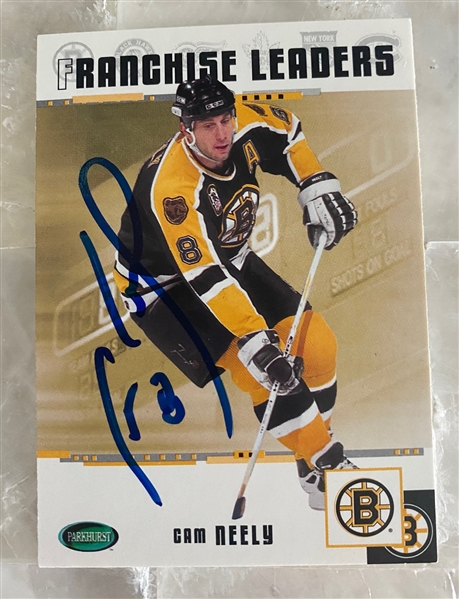 Cam Neely Boston Bruins Signed 2004 Parkhurst Franchise Leaders Trading Card #98