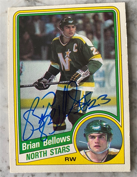 Brian Bellows Minnesota North Stars Signed 1984 O-PEE-CHEE Trading Card #95