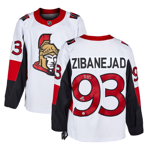 Mika Zibanejad Ottawa Senators Signed & Dated 1st Game Fanatics Jersey