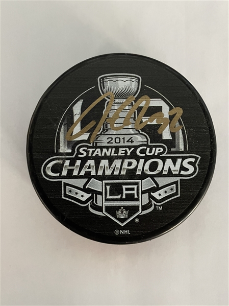 Jonathan Quick Los Angeles Kings Signed 2014 Stanley Cup Puck