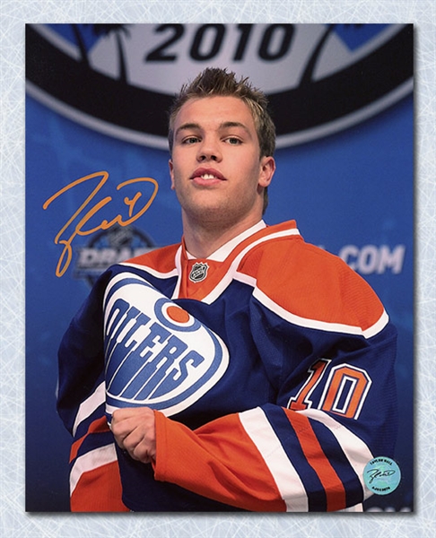 Taylor Hall Edmonton Oilers Signed Draft Day 8x10 Photo