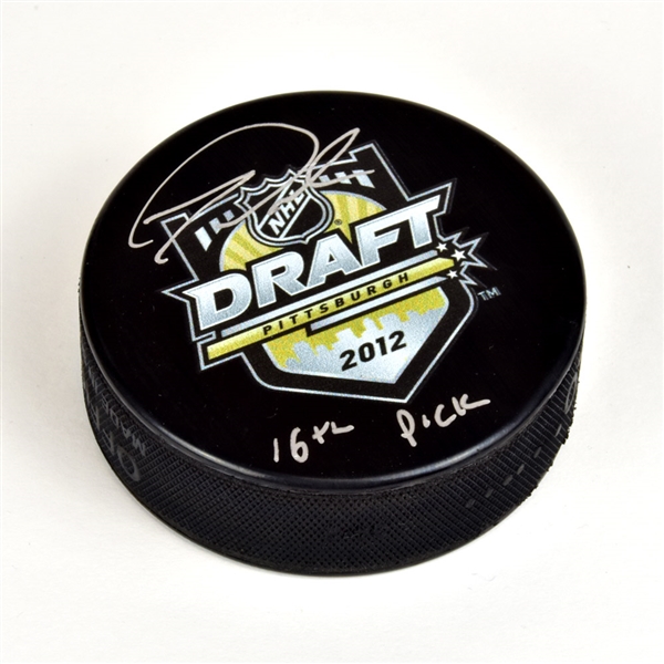 Tom Wilson Signed 2012 NHL Entry Draft Puck with 16th Pick Note