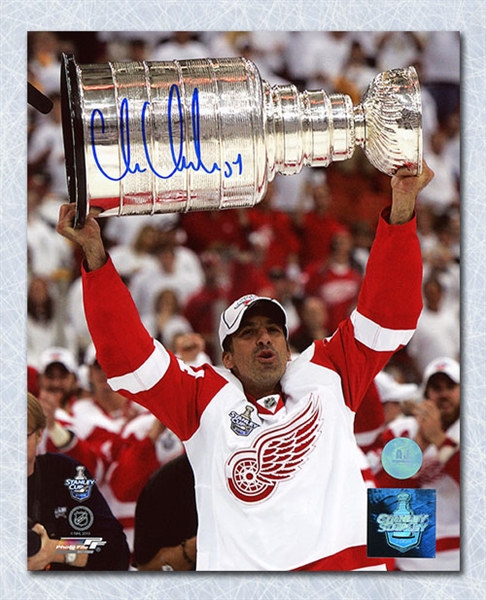 Chris Chelios Detroit Red Wings Autographed Stanley Cup 8x10 Photo
