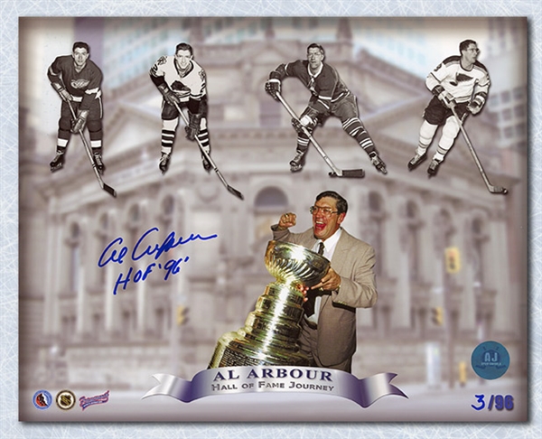 Al Arbour Hall of Fame Journey Signed 8x10 Collage Print #/96