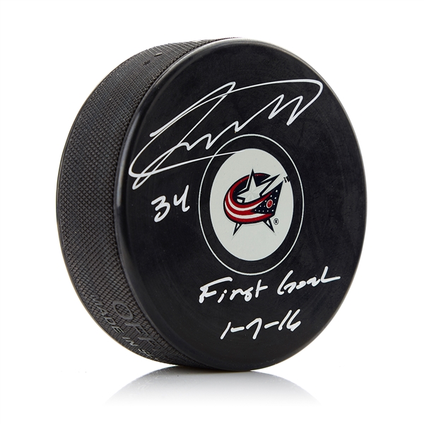 Josh Anderson Columbus Blue Jackets Signed & Dated 1st NHL Goal Hockey Puck