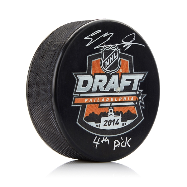 Sam Bennett Signed 2014 NHL Entry Draft Puck with 4th Pick Note