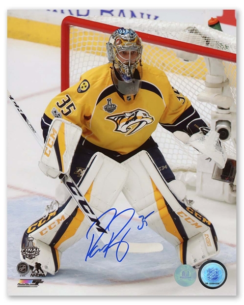 Pekka Rinne Nashville Predators Autographed Stanley Cup Finals Action 8x10 Photo