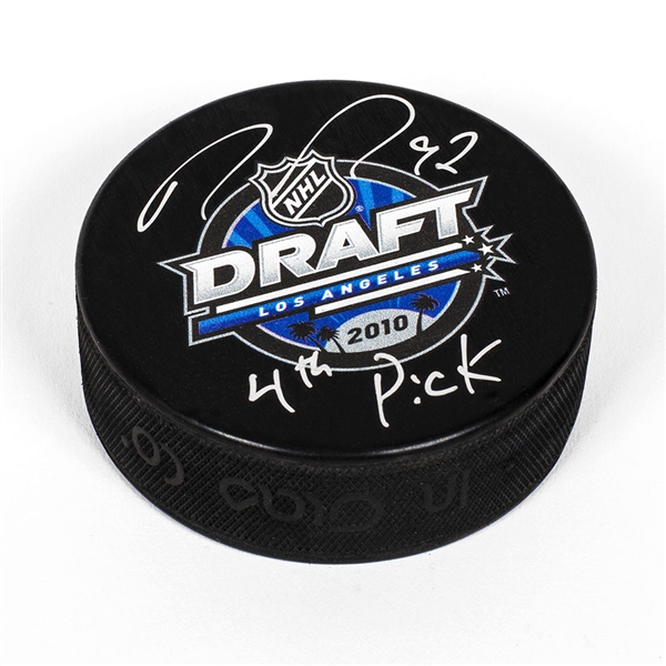 Ryan Johansen Signed 2010 NHL Entry Draft Puck with 4th Pick Note