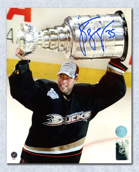 Jean-Sebastien Giguere Anaheim Ducks Autographed 2007 Stanley Cup 8x10 Photo