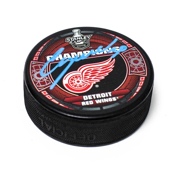 Chris Osgood Detroit Red Wings Signed 2008 Stanley Cup Puck
