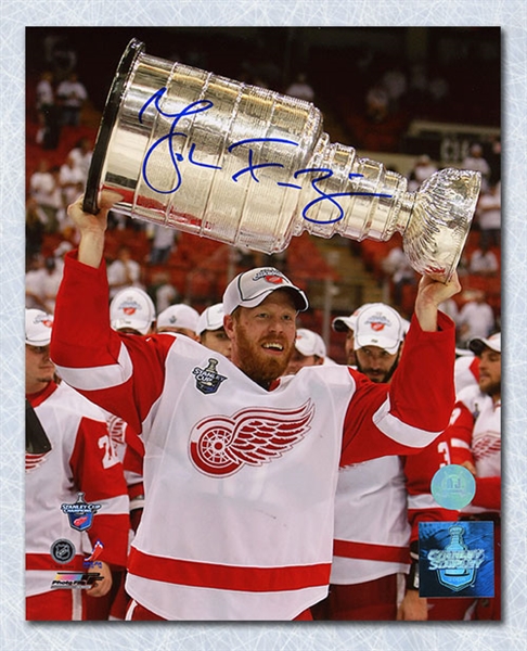 Johan Franzen Detroit Red Wings Autographed Stanley Cup 8x10 Photo