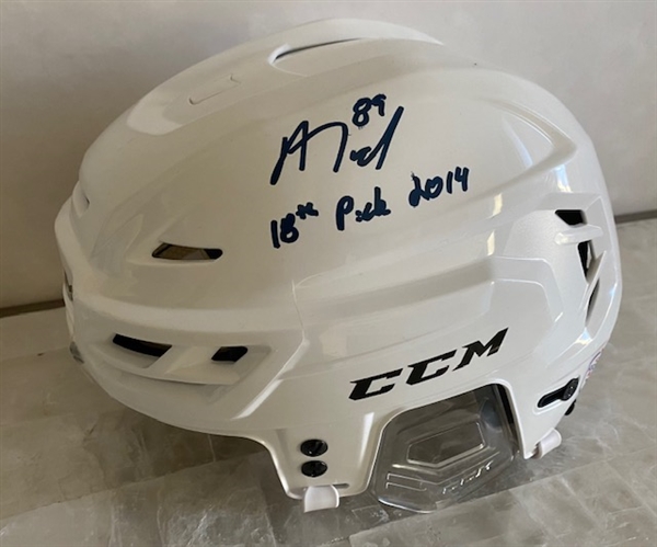 Alex Tuch Signed CCM  Hockey Helmet with Multiple Notes - "Lifelong Sabres Fan"