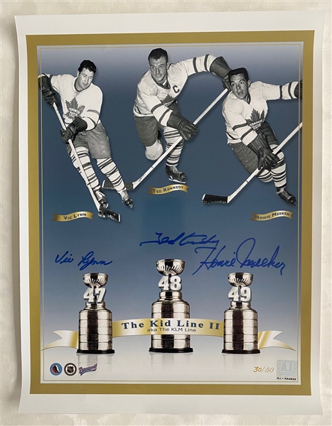 Toronto Maple Leafs Kid Line Triple Signed 12x15 Photo #30/50 - Kennedy, Meeker, Lynn