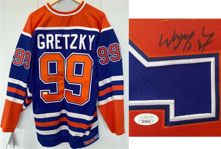 Wayne Gretzky Signed Edmonton Oilers CCM Vintage Hockey Jersey JSA Authentication