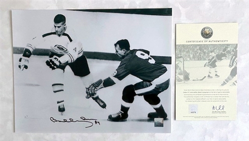 Bobby Orr Boston Bruins Signed 11x14 Photo with Gordie Howe Pictured GNR COA