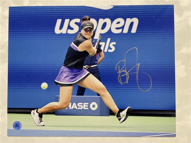 Bianca Andreescu Autographed US Open Finals Tennis 11x14 Photo (Flawed)