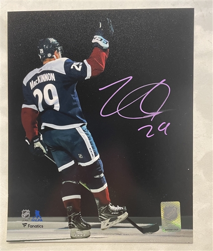 Nathan MacKinnon Colorado Avalanche Signed 8x10 Photo (Flawed)