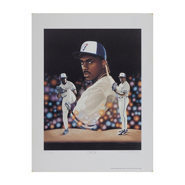 Juan Guzman Toronto Blue Jays 1992 Signed Limited Edition Print by Jason Walker #597/1350