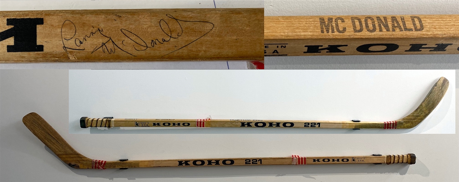 Lanny McDonald Toronto Maple Leafs Signed Game KOHO 221 Hockey Stick