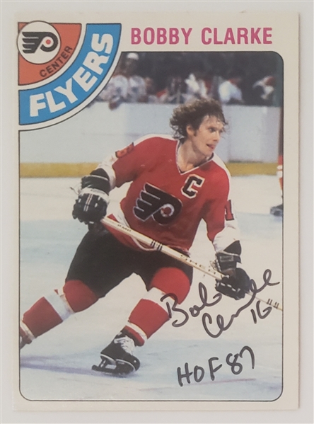 Bobby Clarke Autographed 1978-79 O-Pee-Chee Hockey Card #215