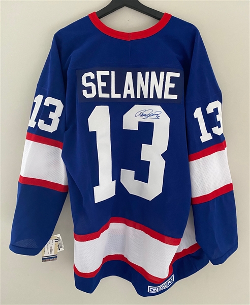 Teemu Selanne Winnipeg Jets Signed Vintage CCM Jersey