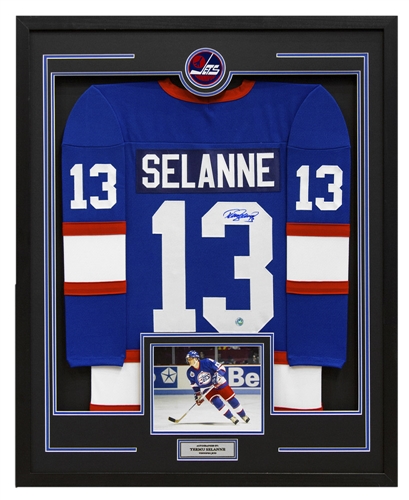 Teemu Selanne Signed Winnipeg Jets 36x44 Jersey Frame