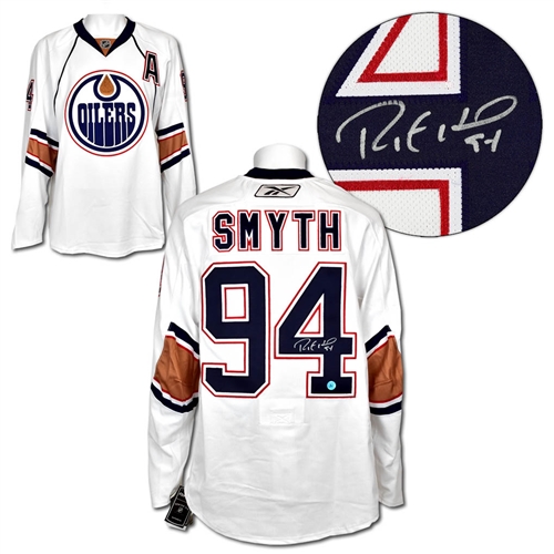Ryan Smyth Edmonton Oilers Signed White Reebok Authentic On Ice Jersey