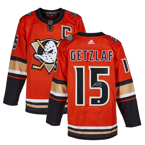 Ryan Getzlaf Signed Anaheim Ducks Orange Retro Third Adidas Jersey