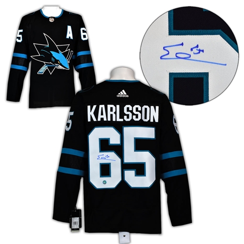 Erik Karlsson San Jose Sharks Signed Alternate Adidas Jersey