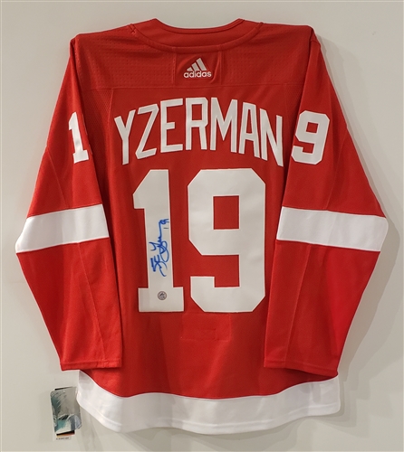 Steve Yzerman Autographed Detroit Red Wings Adidas Jersey (Flawed)