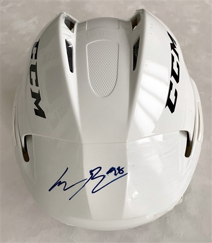 Connor Bedard Signed Regina Pats CCM White Helmet (Flawed)