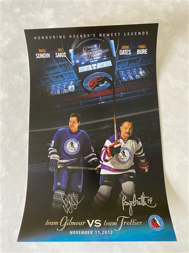 2012 Hockey Hall of Fame Legends Classic 11x17 Poster Signed By Doug Gilmour & Bryan Trottier
