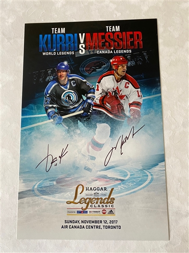 2017 Hockey Hall of Fame Legends Classic 11x17 Poster Signed By Jarri Kurri & Mark Messier