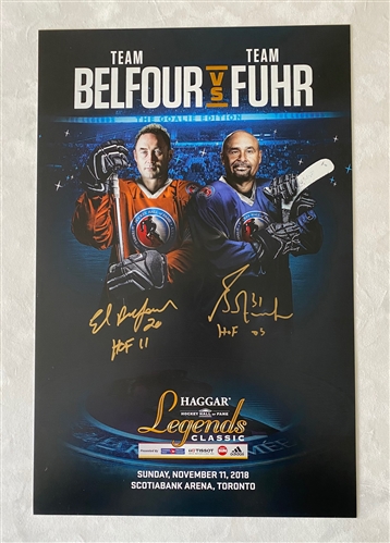 2018 Hockey Hall of Fame Legends Classic 11x17 Poster Signed By Ed Belfour & Grant Fuhr